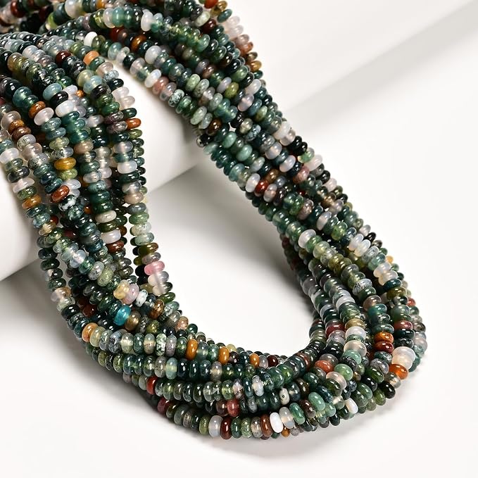 ICAI Beads Natural 2x4mm Rondelle Beads, Abacus Disk Stone Spacer Beads – Loose - Image 3