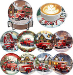 ijbnhd 8 PCS Christmas Diamond Art Coasters Kit by ijbnhd