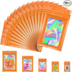 JETMORE 100 Pcs Mylar Bags, Smell Proof Bags Foil Pouch, Holographic Resealable by Jetmore