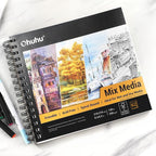 Ohuhu Mix Media Pad, 8.3" x 8.3" Mixed Media Art Sketchbook, 120 LB/200 GSM - Image 7