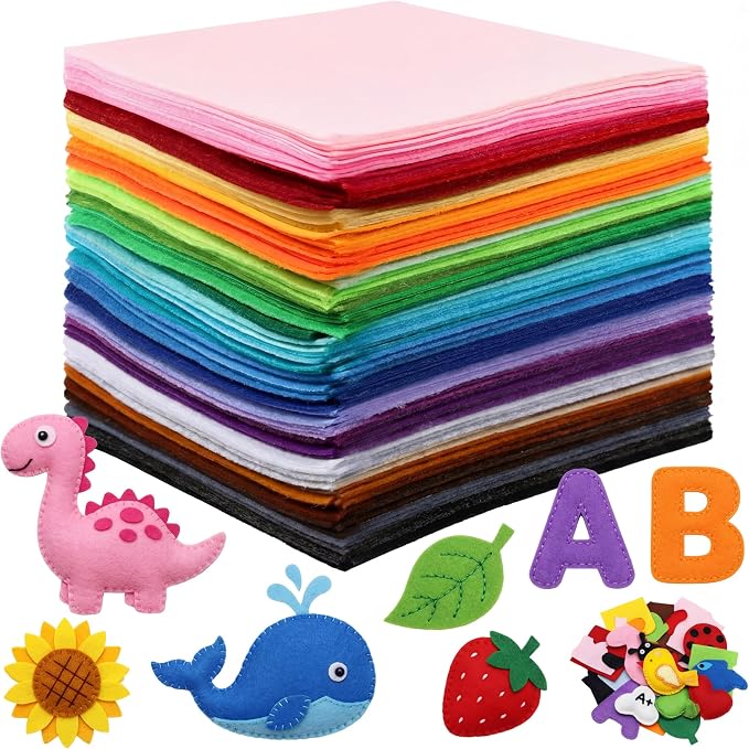 Reginary 120 Pcs 4 x 4 Inch Felt Sheets Bulk by Reginary