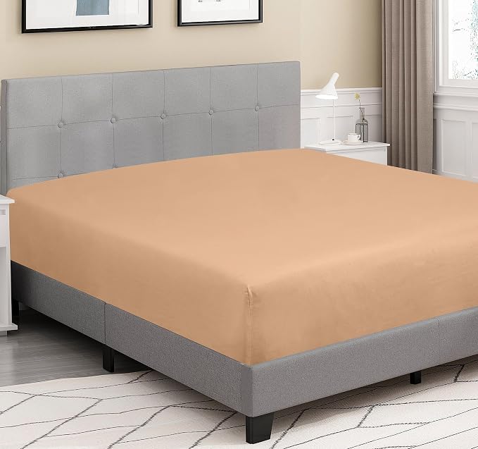 ROYALE LINENS 300 Thread Count 100% Long Staple Combed Cotton Fitted Sheet Queen - Image 4