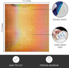 Permanent Glitter Vinyl for Cricut Sparkle Holographic Vinyl Adhesive Sheets - Image 6