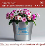 ORACAL 651 Matte Sky Blue Vinyl Durable Roll Easy to Weed Permanent Adhesive - Image 3