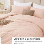 Love's cabin Pink Full Comforter Set, 3-Piece Prewashed Bed Set - Image 4
