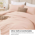 Love's cabin Pink Queen Comforter Set, 3-Piece Prewashed Bed Set - Image 4