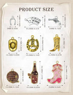 YETOOME 60pcs Western Cowboy & Cowgirl Charms - Image 2