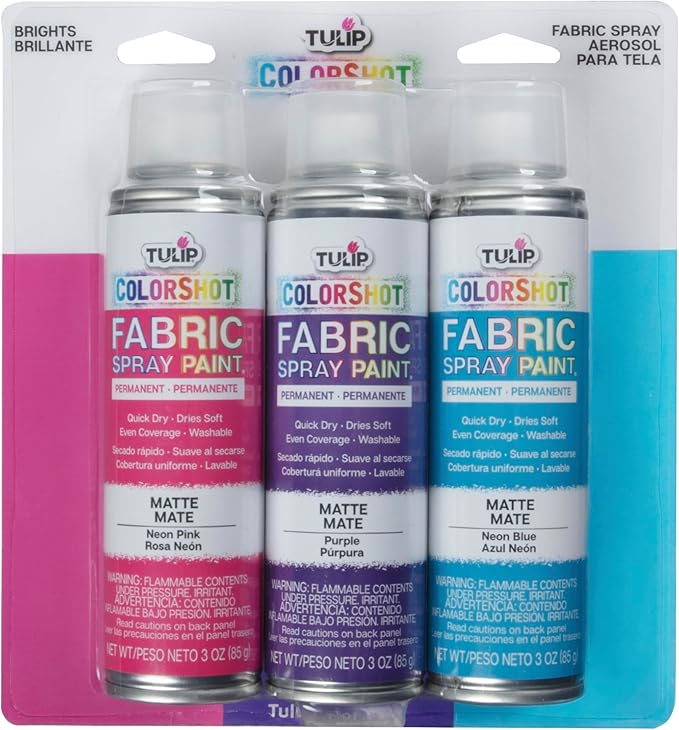 Tulip ColorShot Instant Fabric Spray Paint, Permanent Color Spray-On Fabric by Tulip