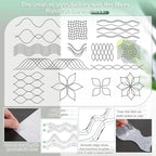 Kigley 2 Pcs Free Motion Quilting Templates Waves Acrylic Quilting Rulers - Image 3