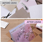 Henoyso 24 Pcs 12 x 12 Scrapbook Paper Storage Organizer Top Loading Plastic - Image 4