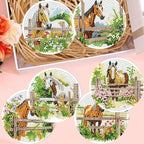 Zythron 8 Pack Horse Diamond Art Coasters, Diamond Painting Coasters Kits | - Image 7