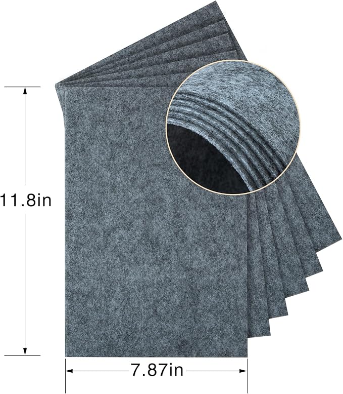 HaoFeiJH Grey Felt Fabric Sheets - Image 2