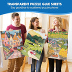 Nariolar Ultra-Adhesion Transparent Puzzle Glue Sheets, 32 Puzzle Saver Sheets - Image 6