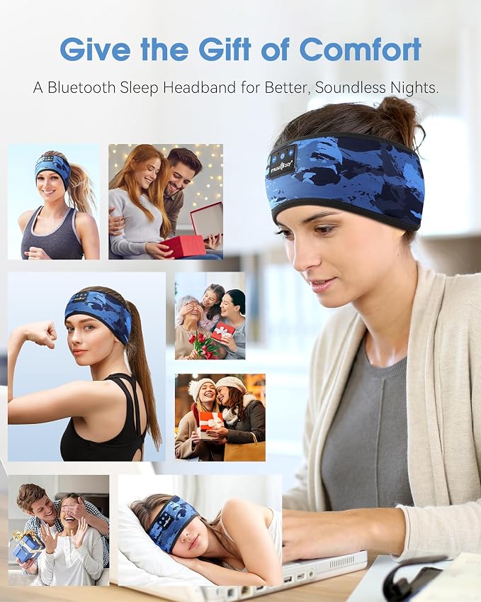 MUSICOZY Bluetooth 5.4 Sleep Headband Headphones, Wireless Sweatproof Earbuds - Image 7