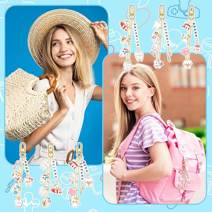 CraftyDream 558 Pcs Dental Keychains Gifts Dental Assistant Hygienist Gifts DIY - Image 5
