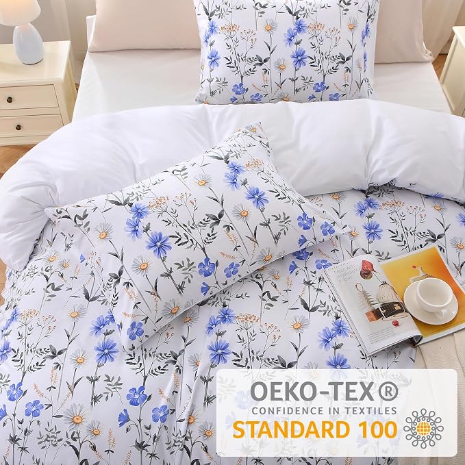 Duvet Cover King Size, Reversible Floral Vintage Duvet Cover Set - Image 2