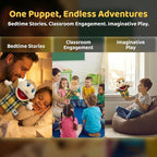 Family Hand Puppets for Kids, Includes Grandpa, Son - Image 4