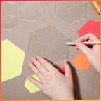 6 PCS Hexagon Templates Quilting Acrylic Templates Set, Diameter Hexagon Ruler - Image 6