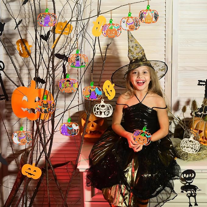 36PCS Wooden Pumpkins Ornaments to Paint Halloween Thanksgiving Decoration - Image 6