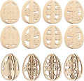 COCHIE DIY 3D Easter Eggs Wood Crafts to Paint, Paintable Unfinished Wooden by COCHIE