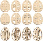 COCHIE DIY 3D Easter Eggs Wood Crafts to Paint, Paintable Unfinished Wooden by COCHIE