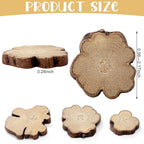 Gerrii 90 Pcs Irregular Wood Slices Log Slices - Image 2