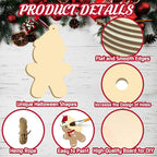 Large Size 7" Gingerbread Man Crafts Wooden Slices Unfinished Blank Wooden - Image 3
