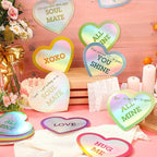 TaoBary 24 Pcs 7.08 Inch Large Heart Cutouts Shiny Iridescent Valentine's Day - Image 2