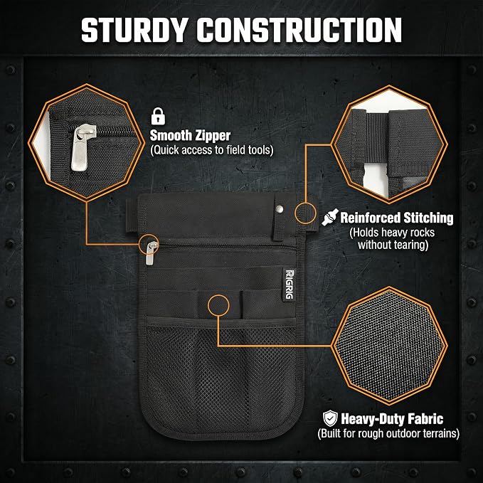Rock Collecting Waist Bag, Mushroom Hunting, Mesh Fanny Pack - Image 8