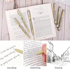 Muchcute 05 Fine Point Writing Pens: 6 Black 0.45mm Thin Micron Pen 05 No Bleed - Image 6