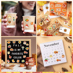 300Pcs Fall Foam Stickers, Cute Self-Adhesive Autumn Thanksgiving Stickers Foam - Image 6