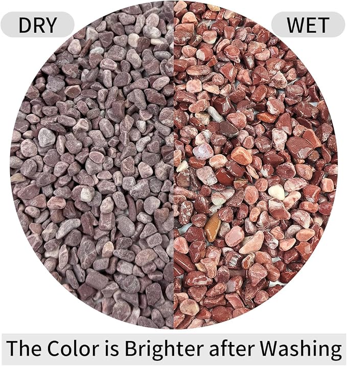 FANTIAN 2 lbs Succulent and Cactus Pebbles Gravel, 3/8 Inch Decorative Red - Image 2