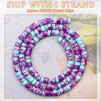 Natural Stone Heishi Beads for Necklace Making, 4 mm x 2 mm Small Flat Round - Image 2