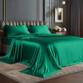 BEDELITE Satin Sheets Twin Size Bed Set, Luxury Soft Dark Green Silky Sheets by BEDELITE