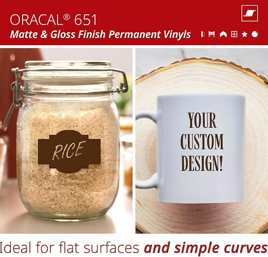 ORACAL 651 Matte Brown Vinyl Durable Roll Easy to Weed Permanent Adhesive Craft - Image 2