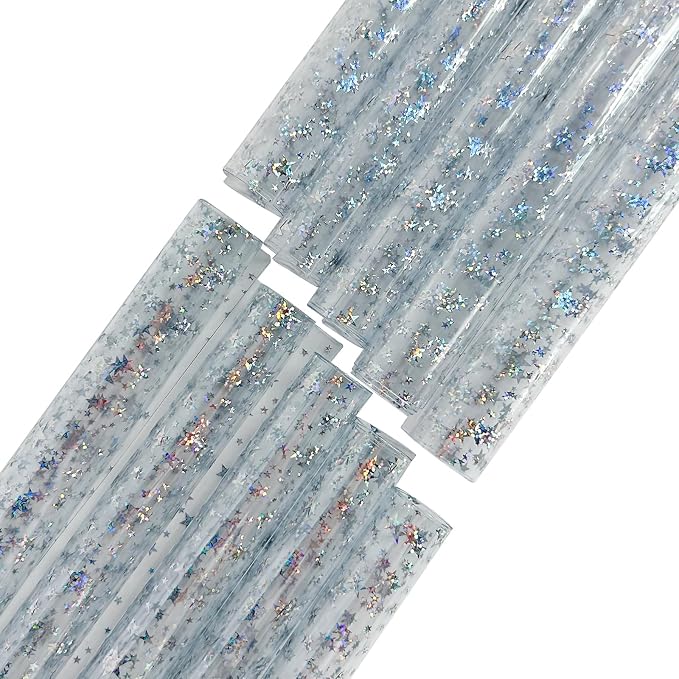 Transparent Waterproof PVC Vinyl 10 Pcs 8.3 x 11.8 inches Iridescent Shine - Image 3