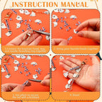 558 Pcs Halloween Ghost Charms Keychain Making Kit DIY Ghost Glow in The Dark - Image 3