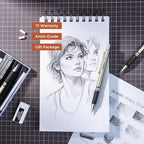 Nicpro 0.5 mm Art Mechanical Pencil Set in Storage Case, 3 Erasers - Image 6