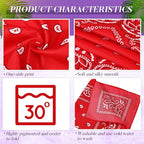 100 Pack Bandanas Unisex Paisley Bandanas Bulk Multi Purpose Cowboy Head Wrap - Image 2