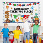 Geography Takes You Places Bulletin Board Set World Map Classroom Decoration - Image 7