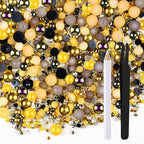 ASTARON 50g Mix Flatback Rhinestones Half Pearls by ASTARON