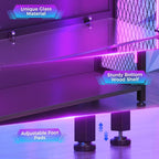 AODK Display Case with LED Lights, Display Cabinet with Glass Storage Shelves - Image 6