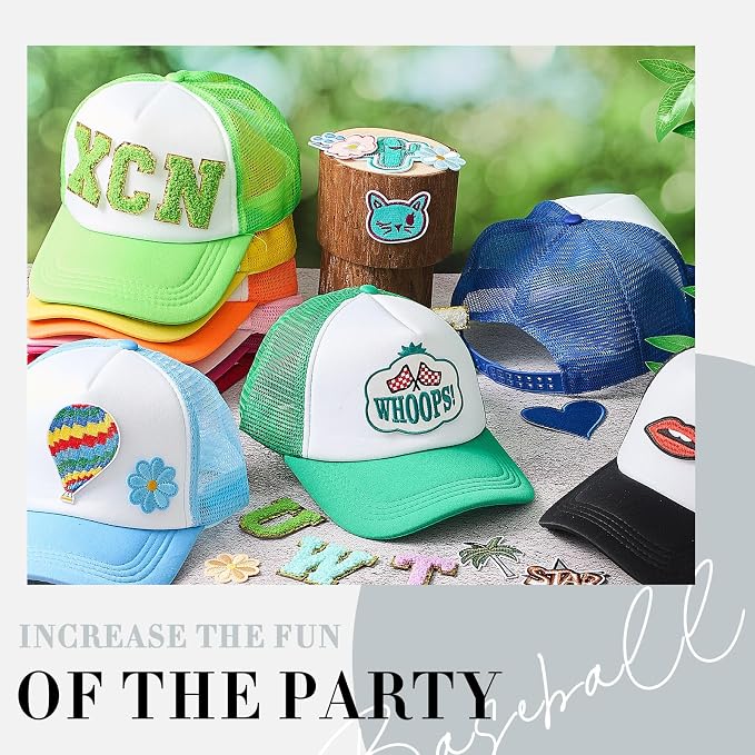 Hercicy 12 DIY Trucker Hats Kit, Sublimation Blank Baseball Caps - Image 3