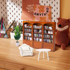 DIYDEC Mini Bookshelf with 240pcs Mini Books Sofa Desk Plant Miniature Anxiety - Image 6