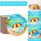 50 Guests Beach Plates and Napkins Party Supplies Summer Birthday Party - Image 4