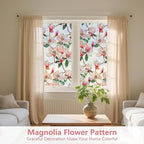 Kromapolis Window Privacy Film, Stained Glass Sticker Floral Window Clings - Image 3