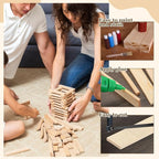 MECCANIXITY 10Pcs Wood Strips Slats, 5/64" x 1‑5/8" x 4" Thin Wood Sticks Flat - Image 4