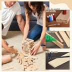 MECCANIXITY 10Pcs Wood Strips Slats, 1/4" x 2" x 12" Thin Wood Sticks Flat - Image 4