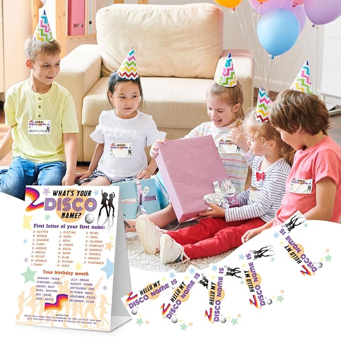 What's Your Disco Name Game Cards, Birthday Game Supplies, 1 Disco Name Game - Image 5