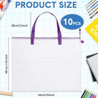 10 Pcs Art Portfolio Bags, 19 x 25 Inch Clear Poster Storage Bags - Image 2
